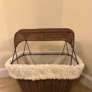 Wicker Pet Basket for Bike